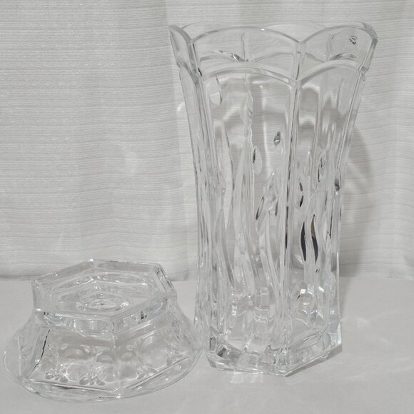 PartyLite Signature Hurricane Candleholder 11.75" taper pillar crystal vtg - Picture 6 of 10